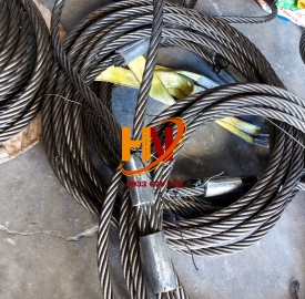 SLING CÁP THÉP BẤM CHÌ ( 2 CỤC CHÌ 1 ĐẦU)